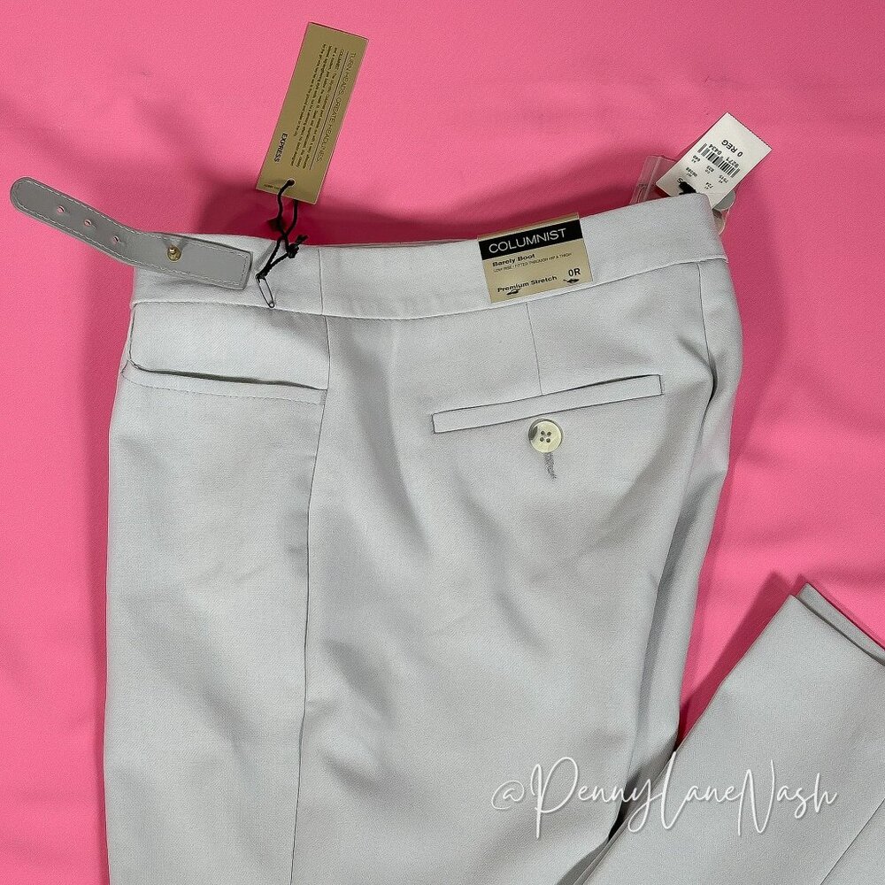 NWT Express Columnist Barely Boot Low Rise Pant Size 0R Gray - Picture 9 of 12